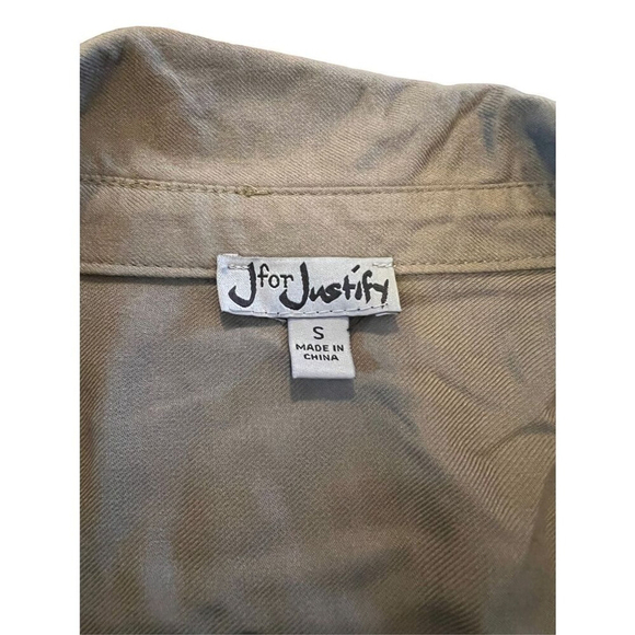 J for Justify Army Green Button Up Dress Size S - Picture 6 of 10